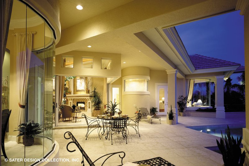 House Blueprint - Exterior - Rear Elevation for Mediterranean House Plan #930-190 - 4 bed, 6.5 bath