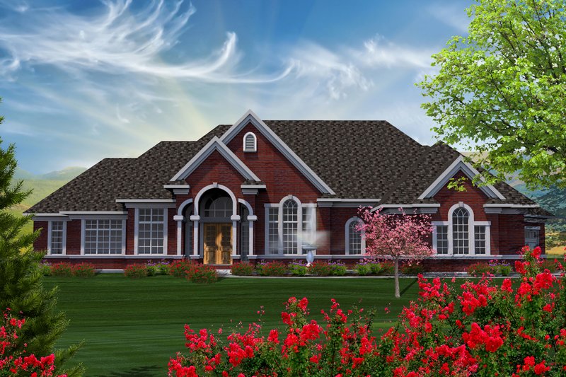 Home Plan - Traditional Exterior - Front Elevation Plan #70-1183