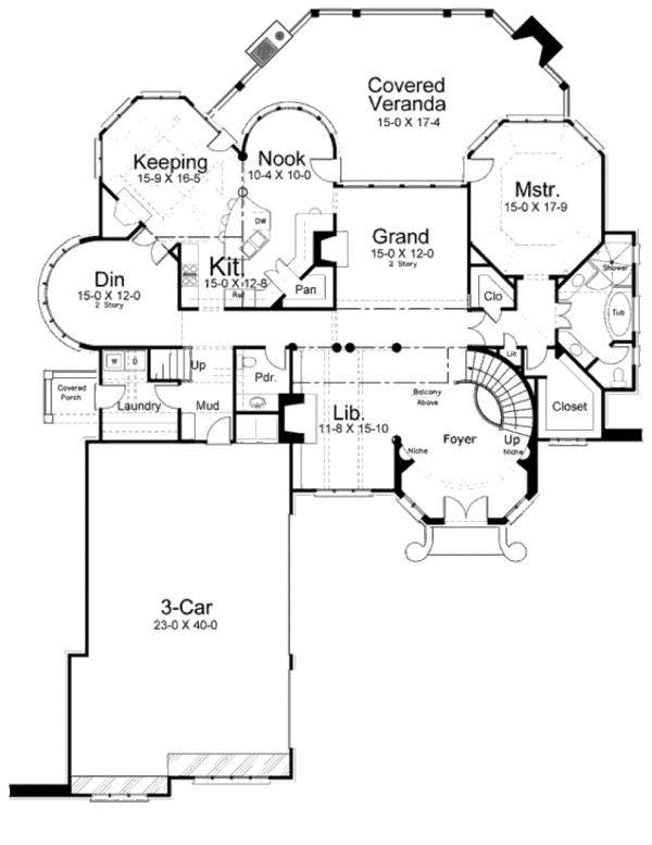 Home Plan - European Floor Plan - Main Floor Plan #119-359
