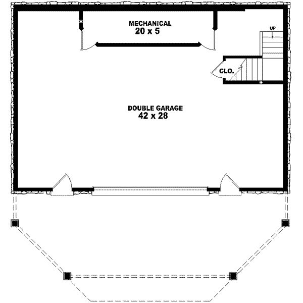 Cottage Floor Plan - Lower Floor Plan #81-693