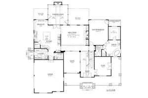 Floor Plan - Main Floor for Traditional House Plan #437-56 - 4 bed, 3.5 bath