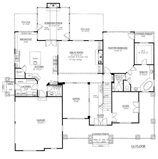 Architectural House Design - Traditional Floor Plan - Main Floor Plan #437-56