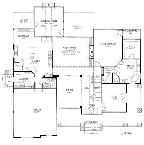 House Design - Traditional Floor Plan - Main Floor Plan #437-56