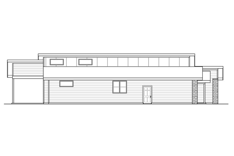 House Design - Exterior - Other Elevation for Modern House Plan #124-1261 - 3 bed, 2.5 bath