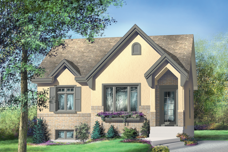 Architectural House Design - European Exterior - Front Elevation Plan #25-154