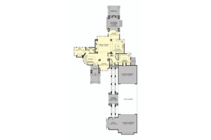 Floor Plan - Main Floor for Prairie House Plan #132-566 - 3 bed, 3.5 bath