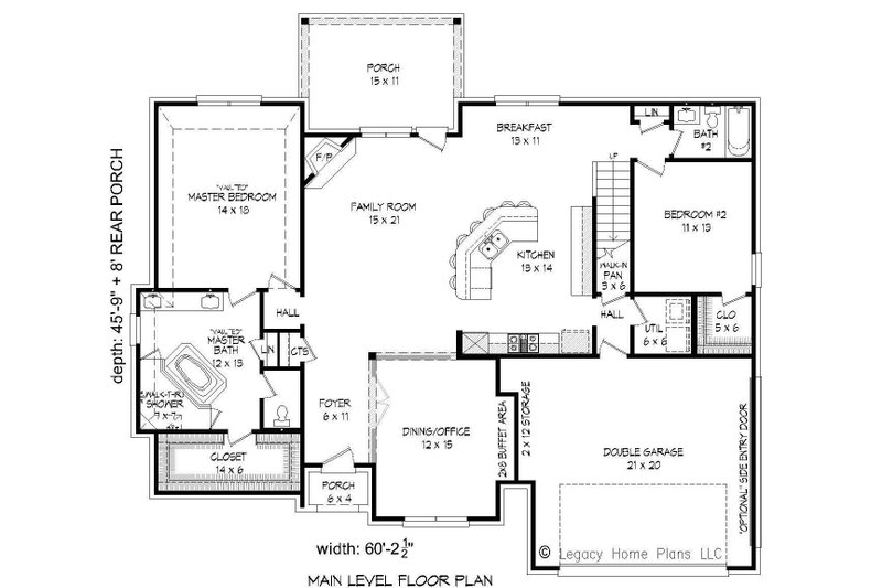 House Plan Design - Floor Plan - Main Floor for Country House Plan #932-102 - 4 bed, 3 bath