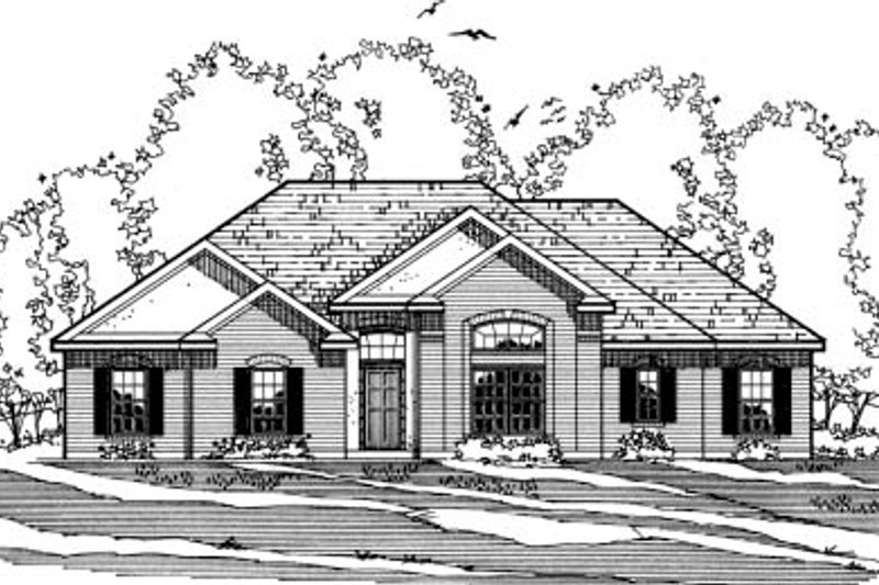 Architectural House Design - Traditional Exterior - Front Elevation Plan #31-126