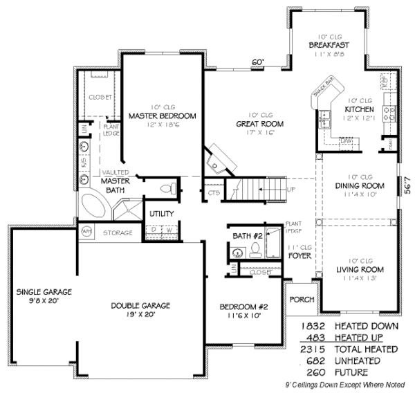 Traditional Floor Plan - Main Floor Plan #424-147