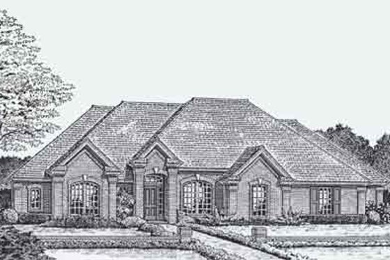 Exterior - Front Elevation for Colonial House Plan #310-805 - 4 bed, 0 bath