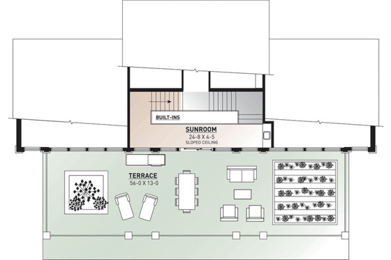 Floor Plan - Upper Floor 1 for Beach House Plan #23-1031 - 3 bed, 2.5 bath
