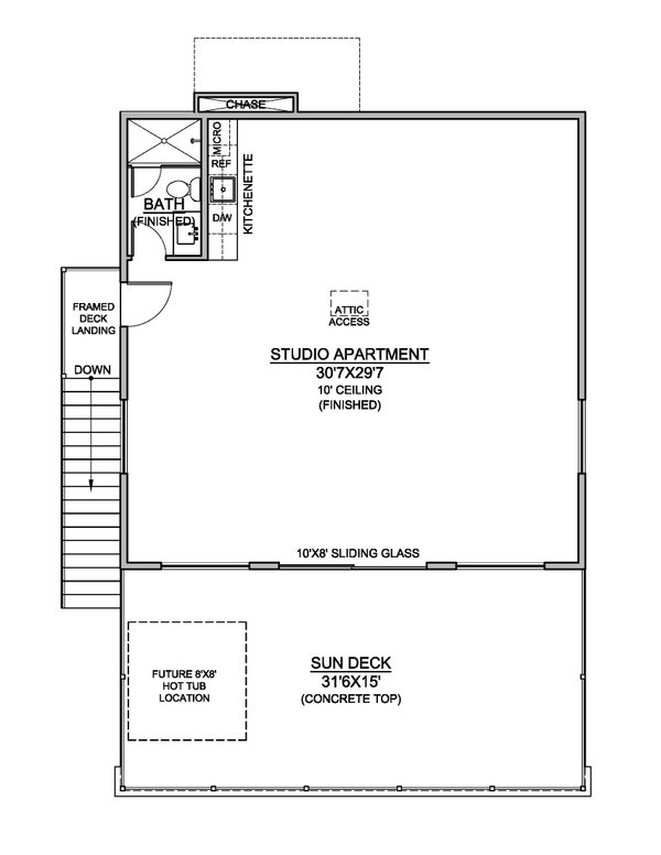 Contemporary Floor Plan - Upper Floor Plan #1073-33