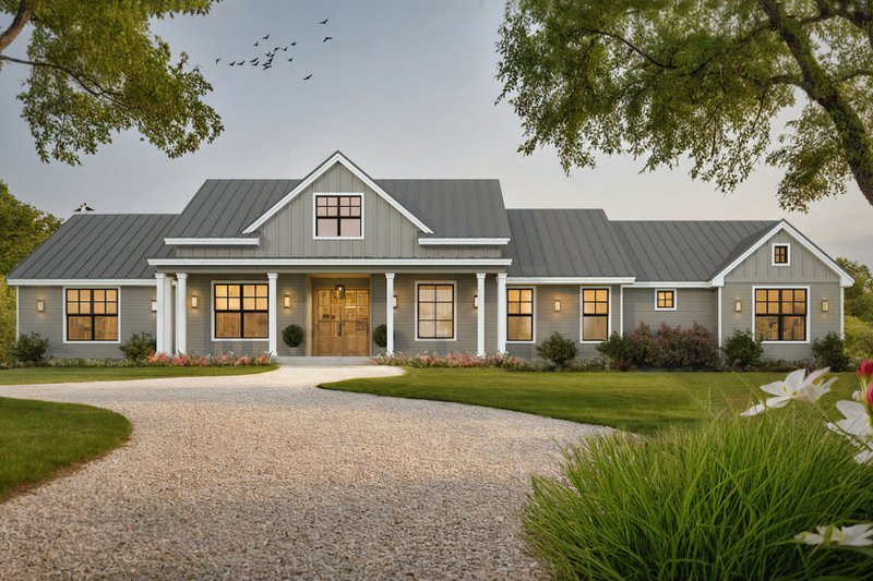 Farmhouse Style House Plan - 4 Beds 3 Baths 2358 Sq/Ft Plan #935-30