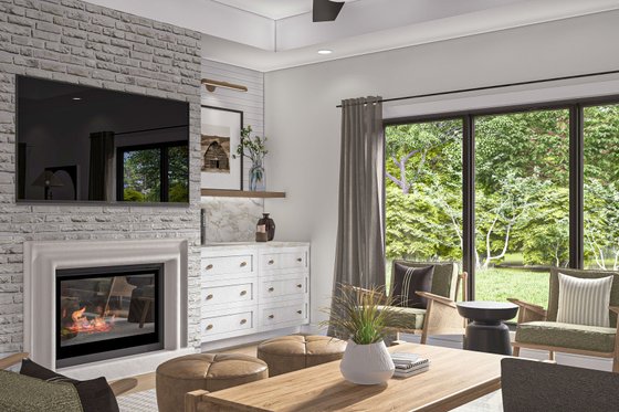 Interior - Family Room for Modern House Plan #455-499 - 3 bed, 2.5 bath