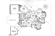 European Style House Plan - 4 Beds 4.5 Baths 4630 Sq/Ft Plan #310-519 