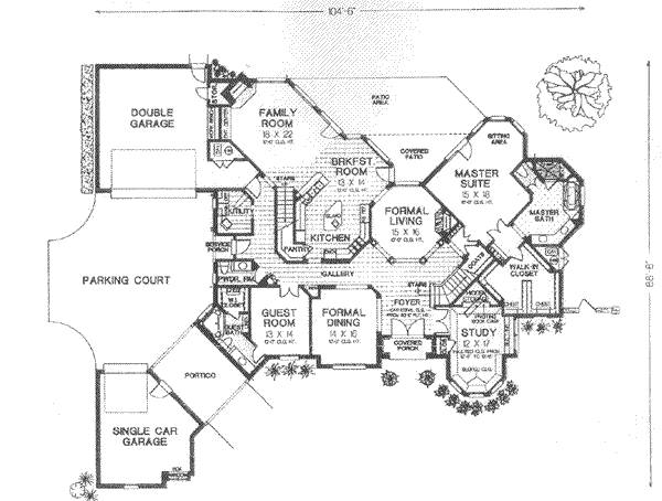 Dream House Plan - European Floor Plan - Main Floor Plan #310-519