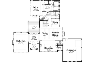 Floor Plan - Main Floor for Cottage House Plan #455-746 - 4 bed, 2.5 bath