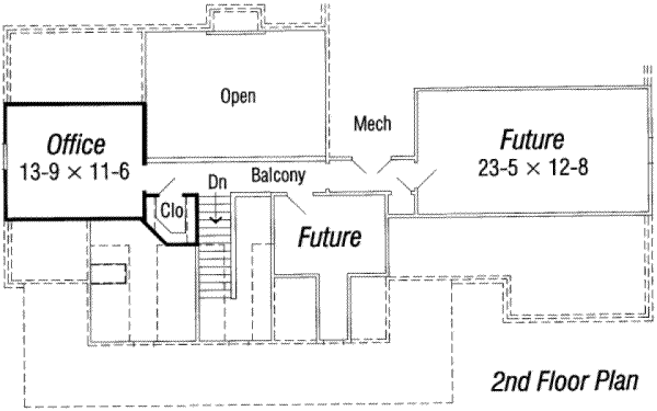 Country Floor Plan - Upper Floor Plan #329-123
