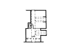 Floor Plan - Upper Floor for Traditional House Plan #410-155 - 1 bed, 1 bath