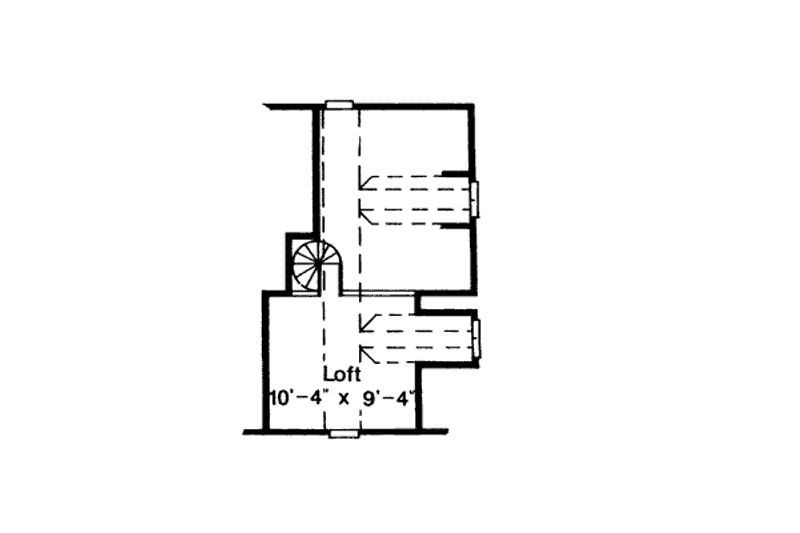 Architectural House Design - Floor Plan - Upper Floor for Traditional House Plan #410-155 - 1 bed, 1 bath