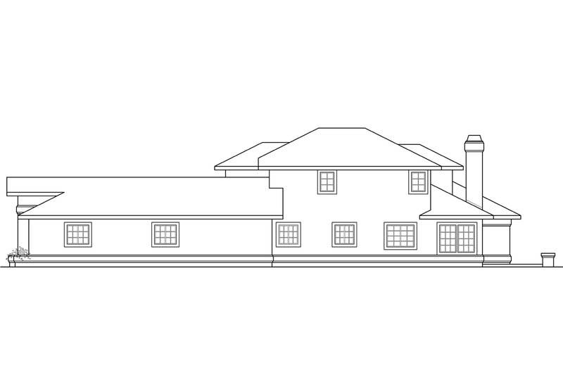 Home Plan - Exterior - Other Elevation 1 for Mediterranean House Plan #124-937 - 4 bed, 2.5 bath