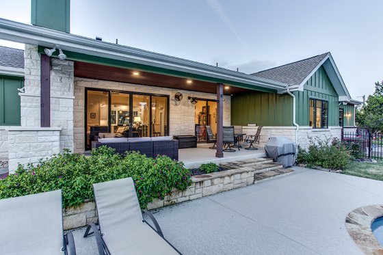 Exterior - Rear Elevation 2 for Craftsman House Plan #935-12 - 3 bed, 2 bath