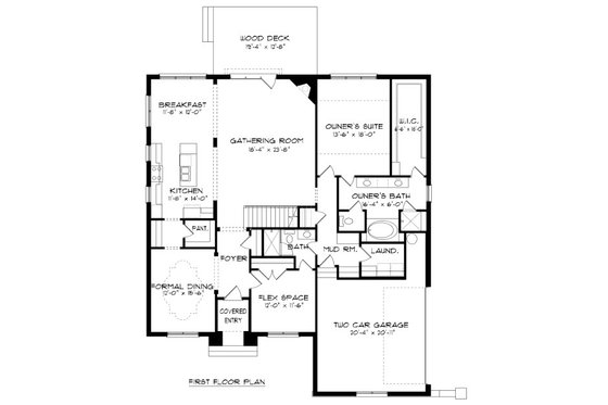 Floor Plan - Main Floor for European House Plan #413-885 - 5 bed, 4 bath