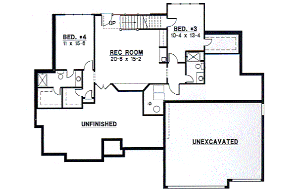 European Floor Plan - Lower Floor Plan #67-360