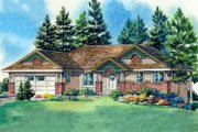 Traditional Style House Plan - 2 Beds 2.5 Baths 1302 Sq/Ft Plan #18-1019 