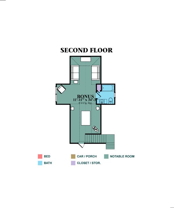 House Blueprint - Traditional Floor Plan - Upper Floor Plan #63-345
