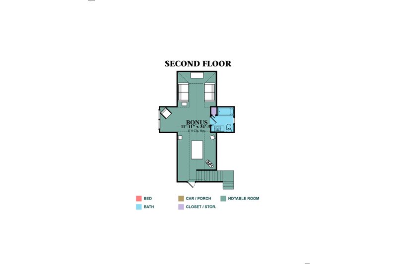 House Blueprint - Floor Plan - Upper Floor for Traditional House Plan #63-345 - 4 bed, 2.5 bath