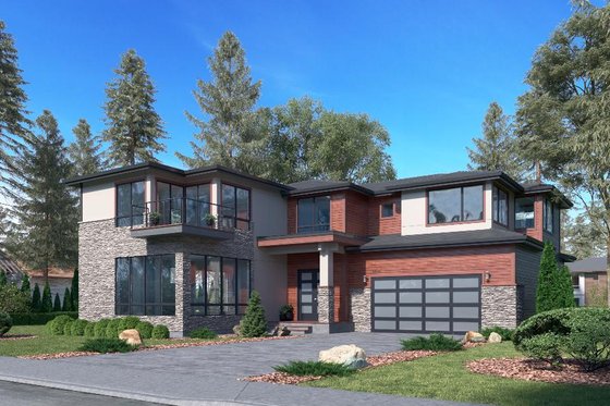 Exterior - Other Elevation for Contemporary House Plan #1066-97 - 5 bed, 4.5 bath