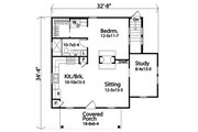 Cottage Style House Plan - 1 Beds 1 Baths 790 Sq/Ft Plan #22-591 