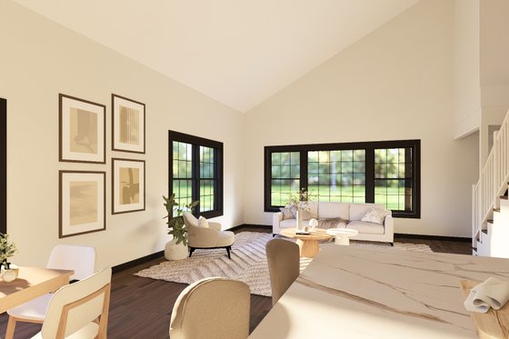 Interior - Family Room for Barndominium House Plan #1064-429 - 3 bed, 2 bath