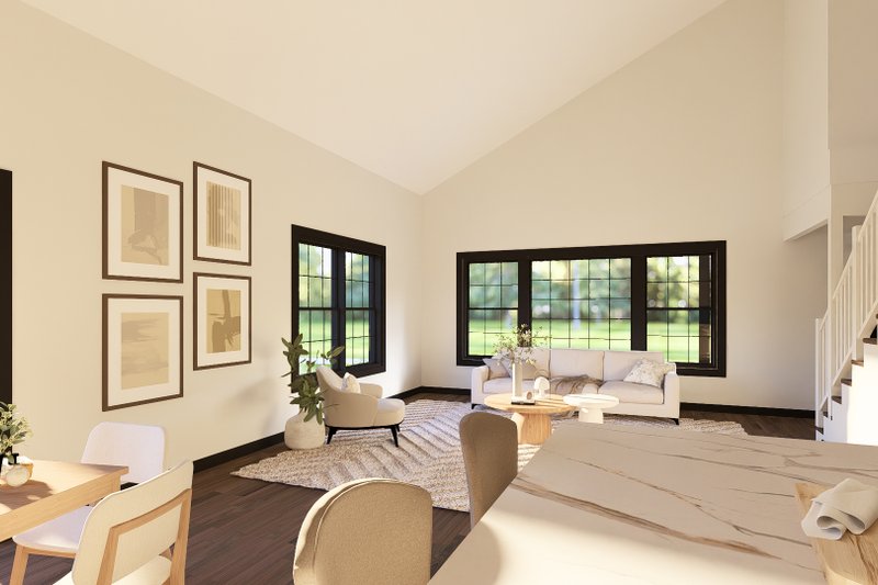 House Plan Design - Interior - Family Room for Barndominium House Plan #1064-429 - 3 bed, 2 bath