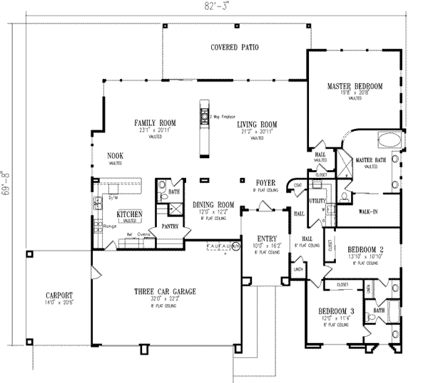 Traditional Floor Plan - Main Floor Plan #1-722