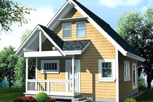 Cottage Exterior - Front Elevation Plan #118-107