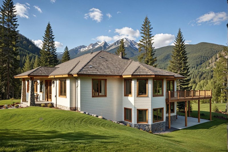 Home Plan - Exterior - Front Elevation 2 for Traditional House Plan #117-152 - 3 bed, 3 bath