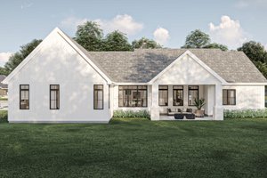 Exterior - Rear Elevation for Farmhouse House Plan #455-664 - 4 bed, 2.5 bath