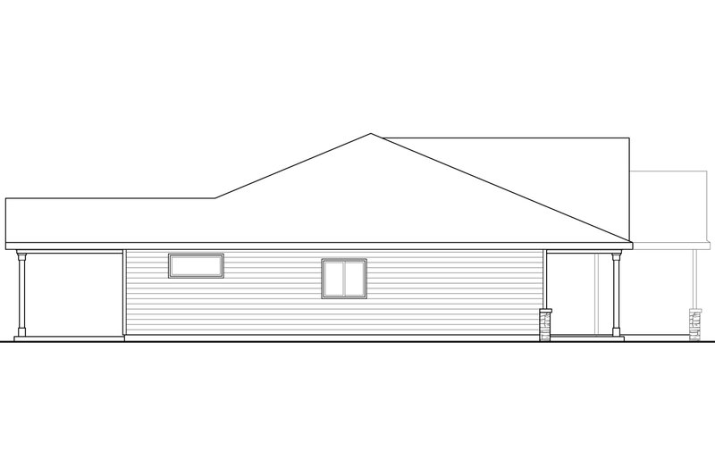 Architectural House Design - Exterior - Other Elevation for Ranch House Plan #124-939 - 3 bed, 2 bath