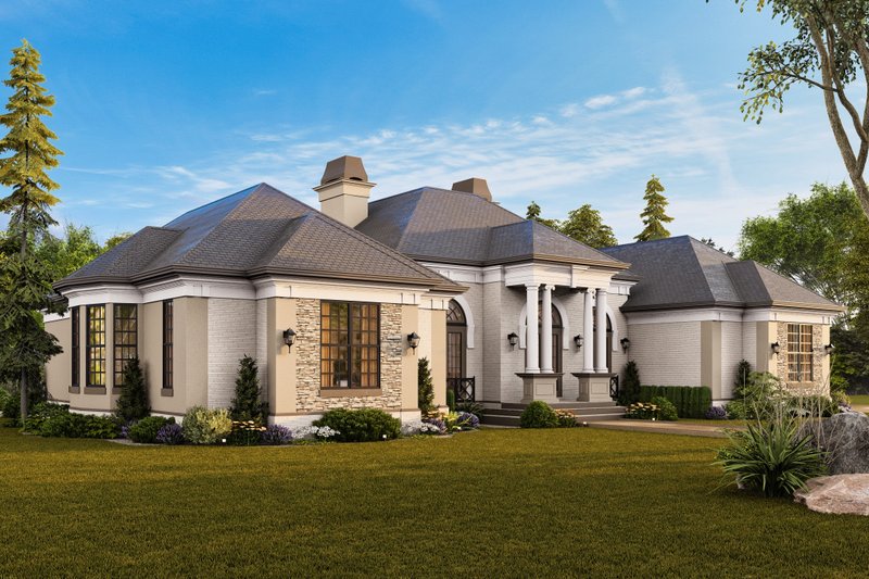 Home Plan - Exterior - Front Elevation 5 for European House Plan #119-322 - 4 bed, 3 bath