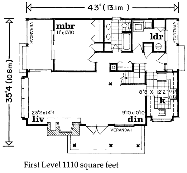 Dream House Plan - Cottage Floor Plan - Main Floor Plan #47-101