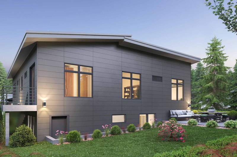 House Plan Design - Exterior - Rear Elevation for Contemporary House Plan #1066-227 - 5 bed, 3.5 bath
