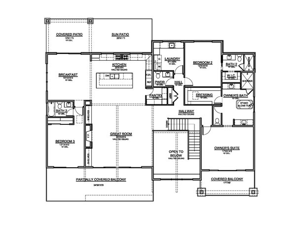 Farmhouse Floor Plan - Lower Floor Plan #1073-52