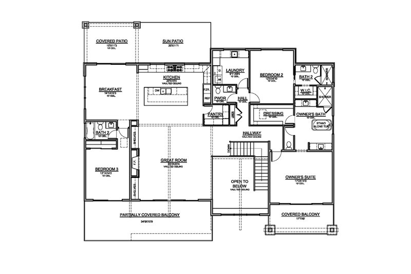 House Design - Floor Plan - Lower Floor for Farmhouse House Plan #1073-52 - 4 bed, 4 bath