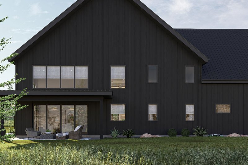 House Blueprint - Exterior - Rear Elevation for Barndominium House Plan #455-385 - 6 bed, 5.5 bath