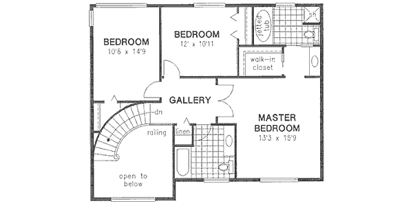 Home Plan - Traditional Floor Plan - Upper Floor Plan #18-8971