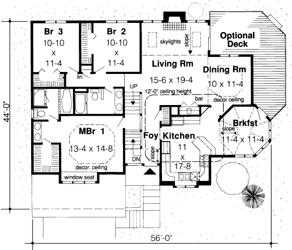 Traditional Floor Plan - Main Floor Plan #312-302