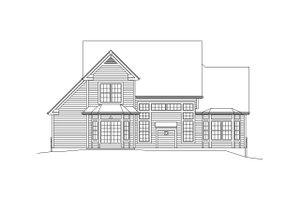 Exterior - Rear Elevation for Traditional House Plan #57-655 - 3 bed, 2.5 bath