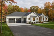 Ranch Style House Plan - 5 Beds 4 Baths 4434 Sq/Ft Plan #1084-2 Exterior 